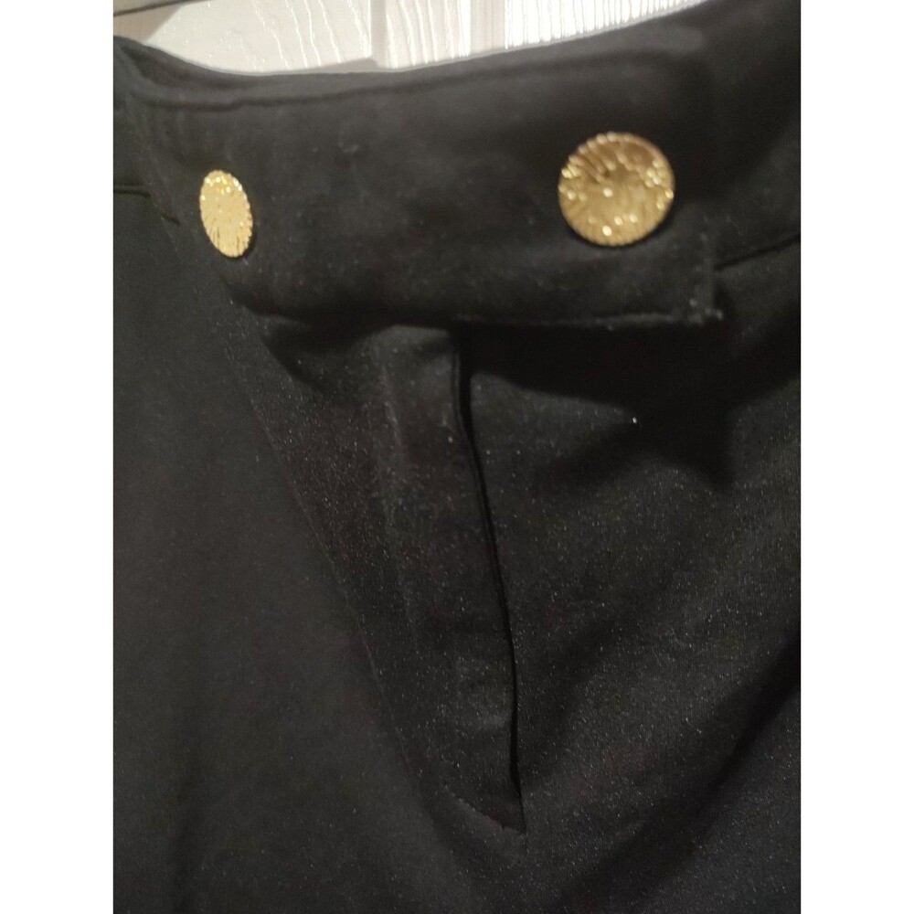 Anne Klein Womens Plus Size 18W Black Stretch Pants Gold Zipper Pocket Classic - Picture 4 of 9